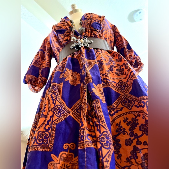 EUC S Odd Molly Vibrant Blue Orange Dress - Picture 4 of 12